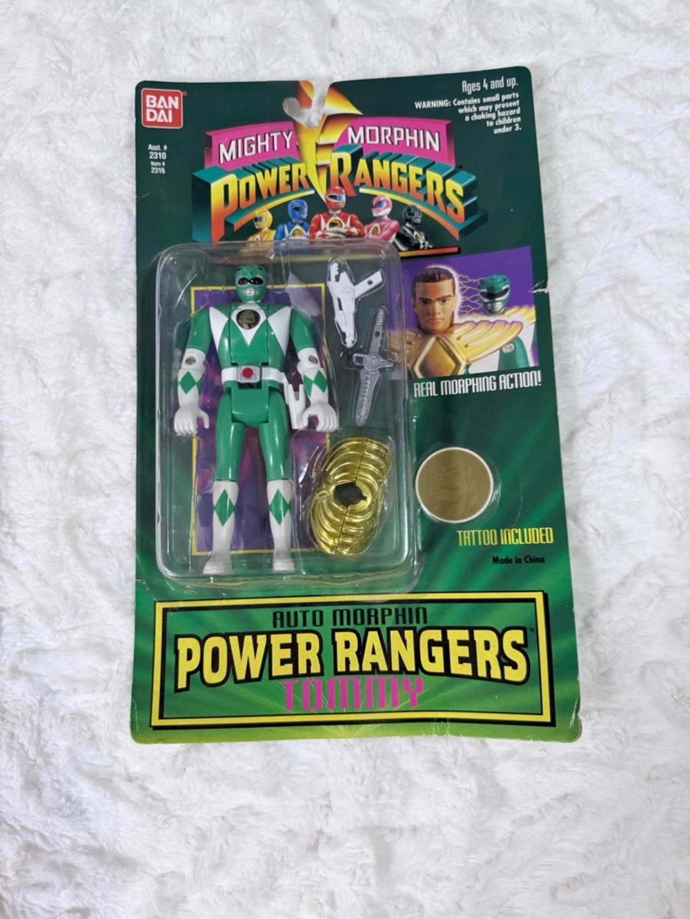 Bandai Mighty Morphin Power Rangers Green Ranger Tommy Action Figure 1994